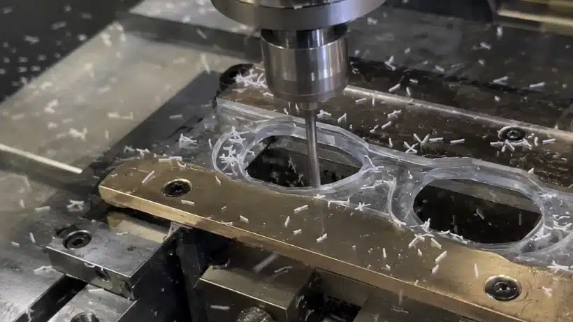 Usinage d'une face de monture aux cotes du porteur dans l'atelier Nextone de Montrichard